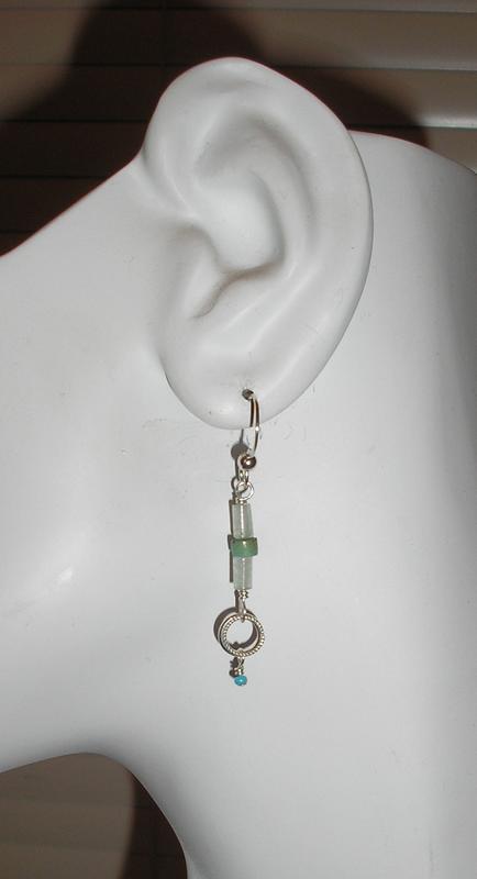 Turquoise Tube Earrings