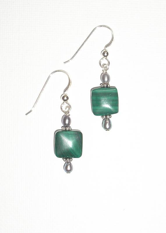 Malachite Earrings