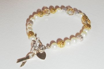 Gold and silver Awareness Bracelet