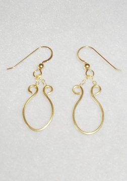 Gold Wire Earrings