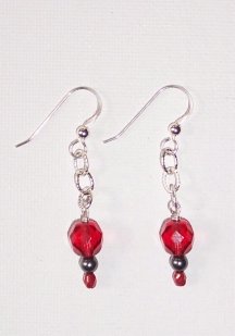 Red Crystal Earrings