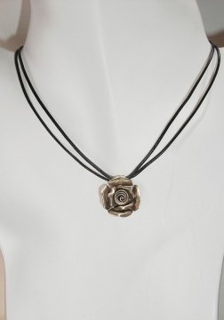 Hill Tribe Silver Rose Pendant