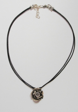 Hill Tribe Silver Rose Pendant